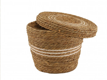 декоративные акссесуары KOOPMAN BASKET SET CATTAIL LEAF ROUND