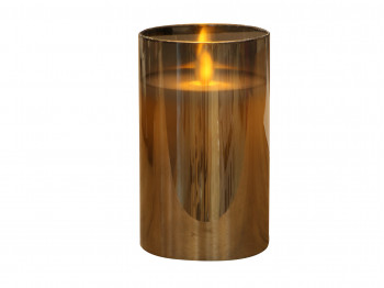decorate objects KOOPMAN LED CANDLE IN GLASS 125MM GREY