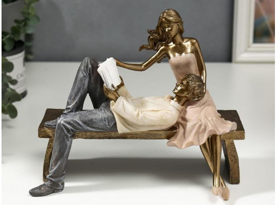 decorate objects SIMA-LAND LOVERS COUPLE ON THE BENCH 18X13X22.5 cm