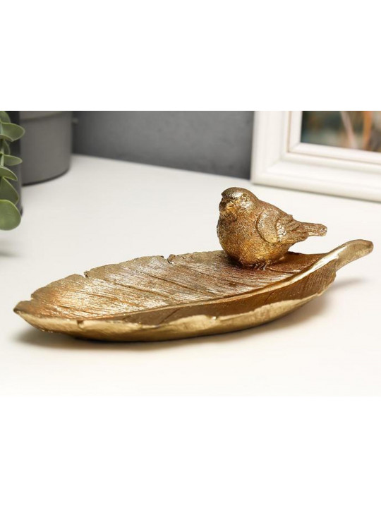 decorate objects SIMA-LAND SPARROW ON THE LEAF 6.5X22X10 см