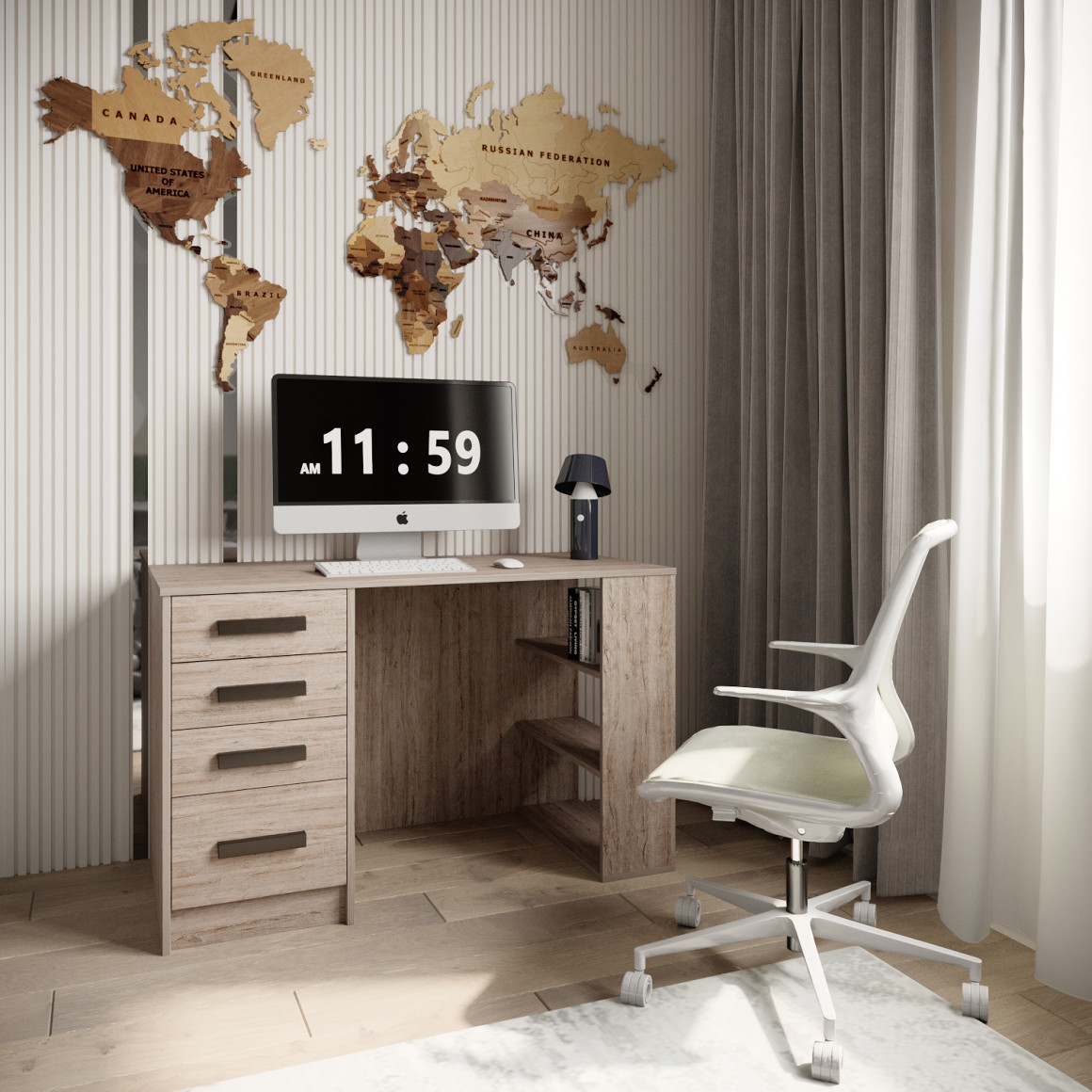 письменный и офисный стол HOBEL EX-C60 5529 (3)
