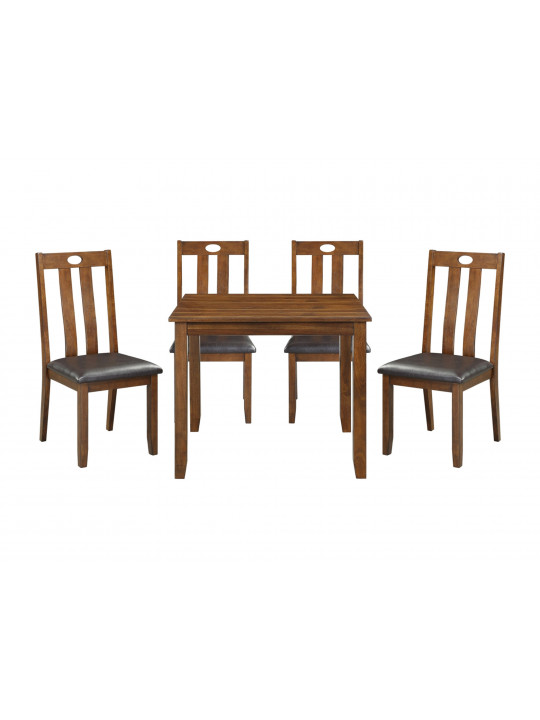 dining set HOMELEGANCE FEDORA 5746 1+4 BROWN