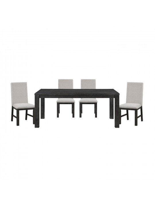 dining set HOMELEGANCE FRIENDLY 5759-72/S 1+6 BLACK