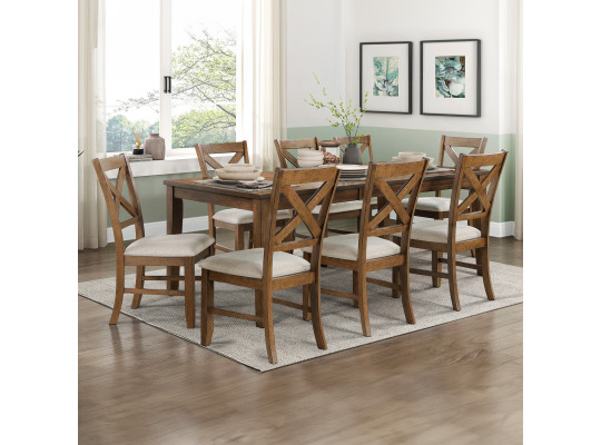 dining set HOMELEGANCE ROZALI 5893-78/S 1+8 WOOD