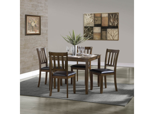 dining set HOMELEGANCE SMILE 5839CH-5P 1+4 BROWN