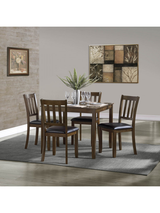 dining set HOMELEGANCE SMILE 5839CH-5P 1+4 BROWN