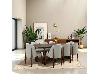 სასადილო გარნიტური IVORIE AFEEN 3363/1341 1+8 WALNUT