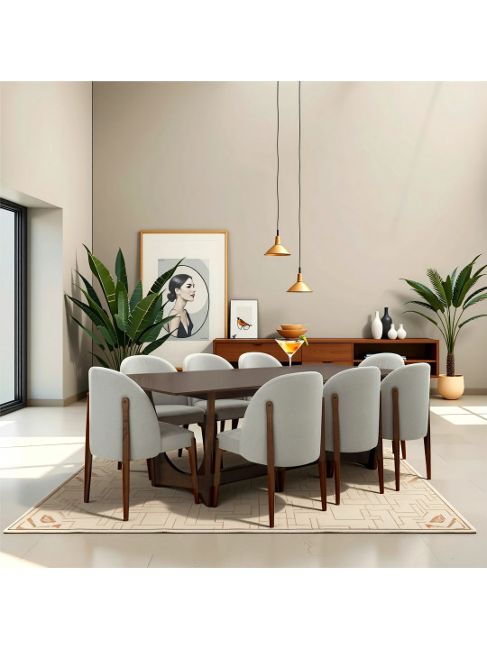 dining set IVORIE AFEEN 3363/1341 1+8 WALNUT