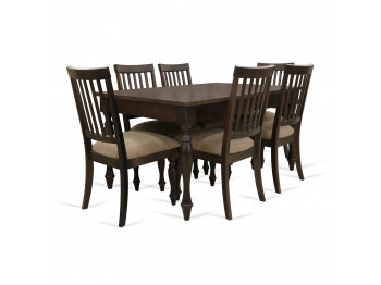 dining set HOBEL JANZEN 1+6 DT BROWN PIGMENT/CH BONCHUK 7 (7)