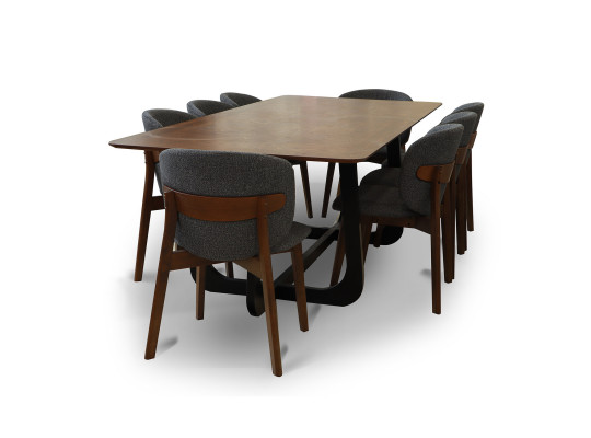 столовый гарнитур IVORIE VEOLIA 3370/1372 1+8 WALNUT/BLACK