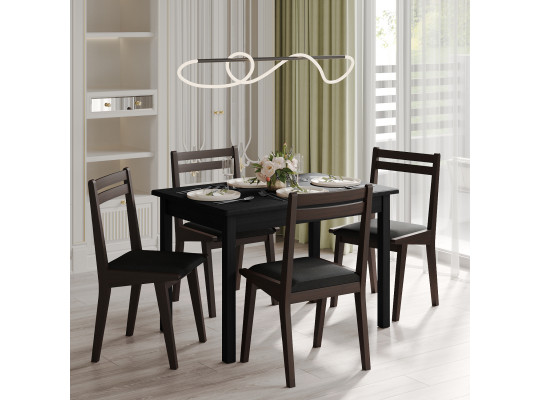 dining table HOBEL 03A DT (80X120X150) CHOCOLATE PIGMENT (1)