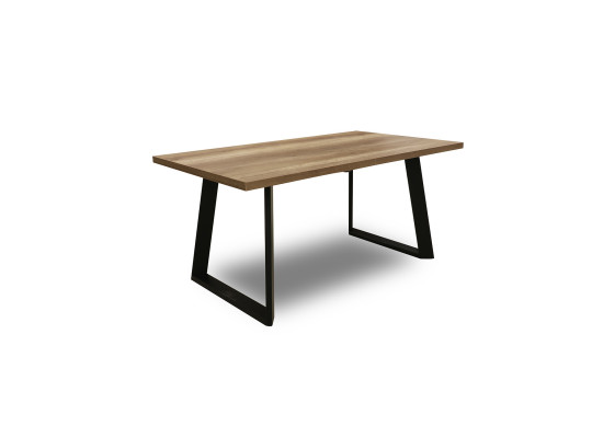 dining table MAMADOMA LOFT LUX-160, РАЗДВИЖНОЙ 160(205)X90, ДУБ КАНЬОН/ЧЕРНЫЙ , 2 (УПАК.)