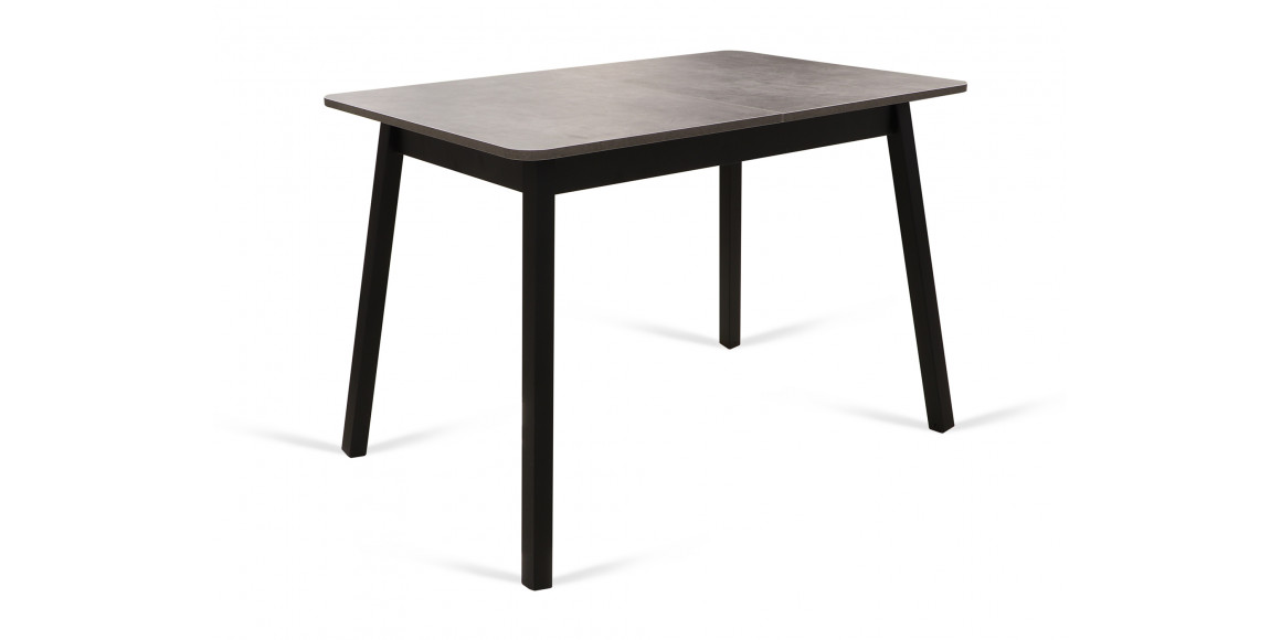 dining table MAMADOMA TIRK RADIAL-110, РАЗДВИЖНОЙ 110(142)X70, ДЫМЧАТАЯ КЕРАМИКА/ЧЕРНЫЙ,1 (УПАК.) (1)