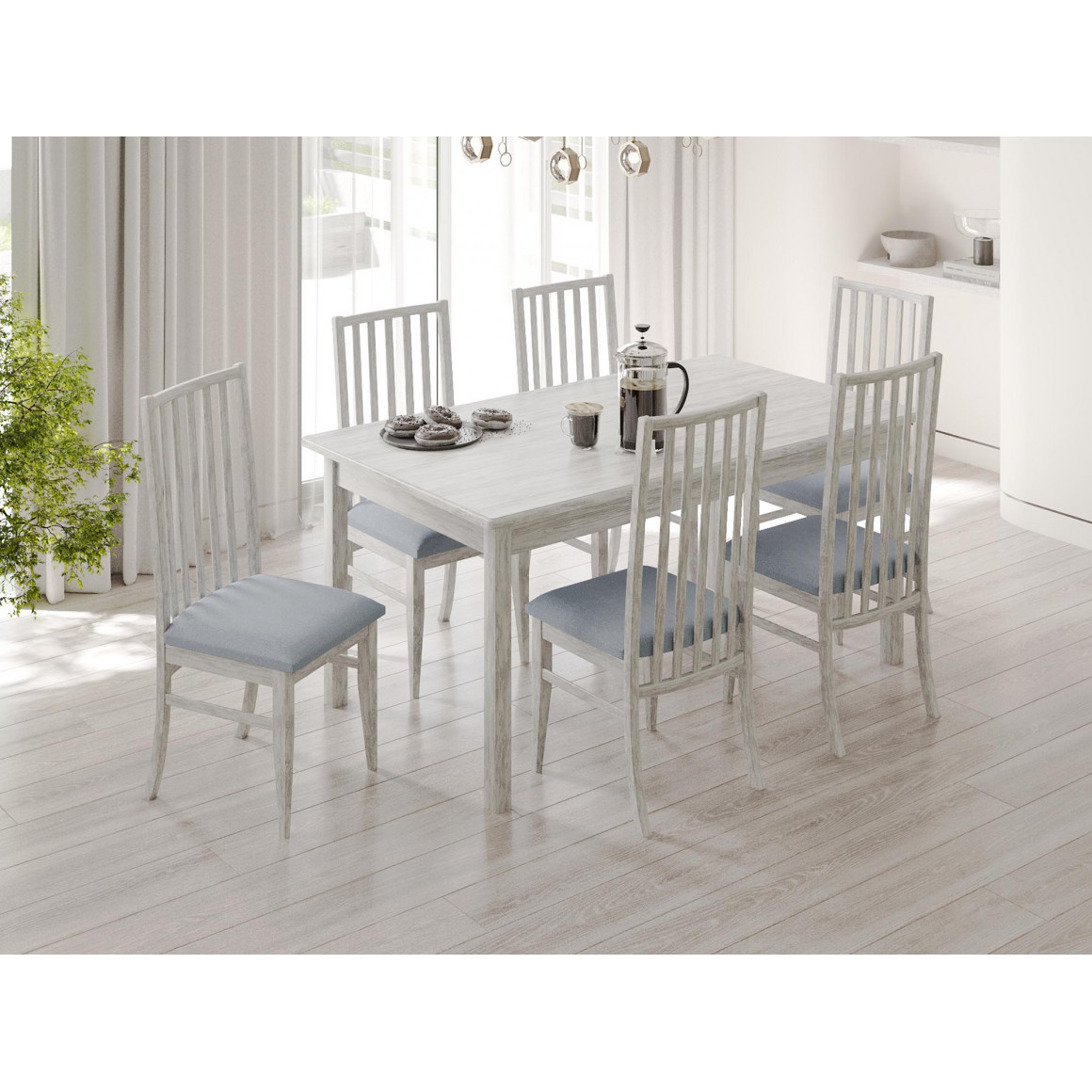 dining table VEGA 01A (90X160X200) ANTIK GREY (1)