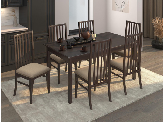 dining table VEGA 01A (90X160X200) BROWN PIGMENT (1)