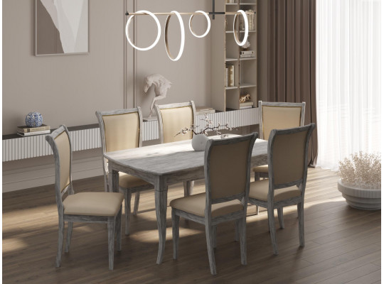 dining table VEGA 06A (90X160X200) ANTIK GREY (1)