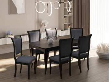 სასადილო მაგიდა VEGA 06A (90X160X200) CHOCOLATE PIGMENT (1)