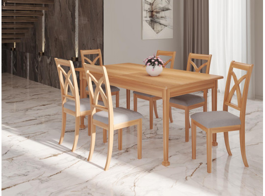 dining table VEGA X63 (90X160X200) NATURAL (1)