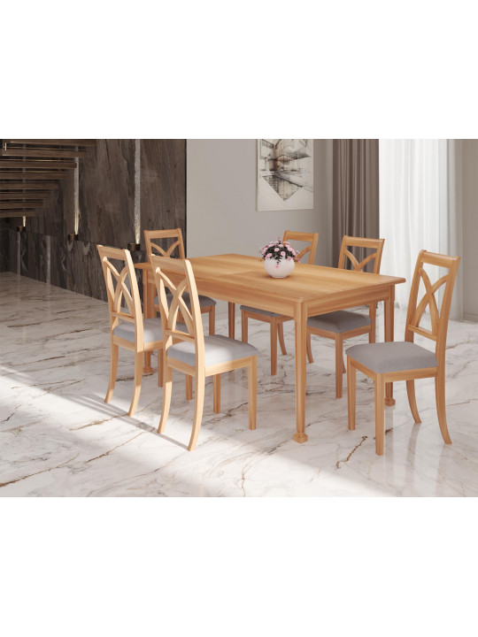 dining table VEGA X63 (90X160X200) NATURAL (1)