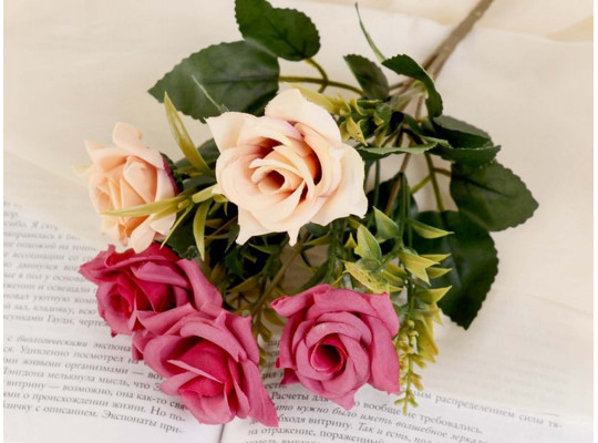 flowers SIMA-LAND ROSES WITH SWIRLS 26 cm