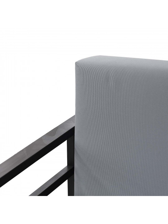 садовый гарнитур HOBEL CORNER DECK METAL BLACK/ LIGHT GREY (5)