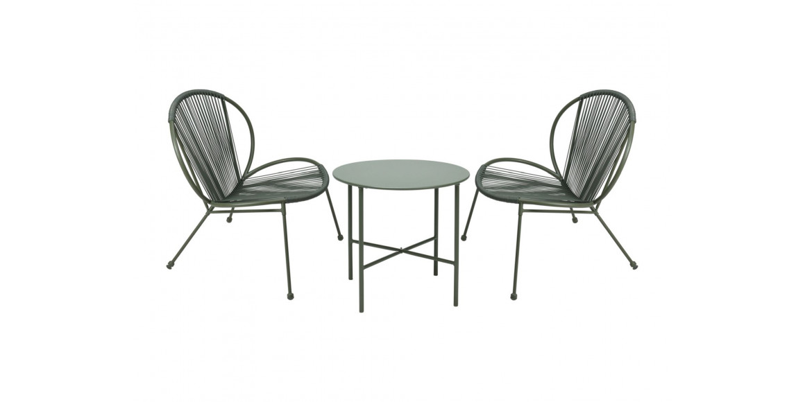 ბაღის გარნიტური KOOPMAN GARDEN FURNITURE SET 3PCS GREEN