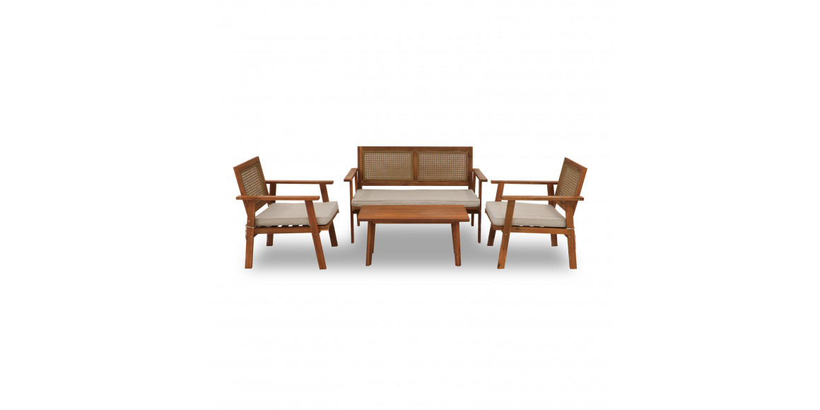 garden set KOOPMAN GARDEN FURNITURE SET WOOD (F1)
