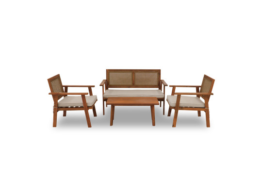 garden set KOOPMAN GARDEN FURNITURE SET WOOD (F1)