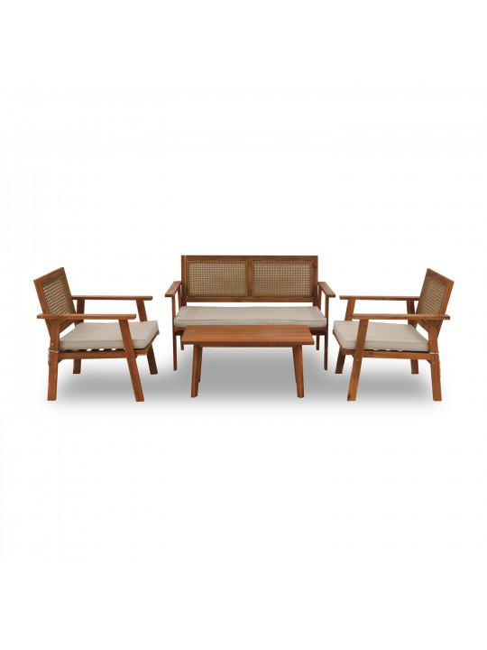 garden set KOOPMAN GARDEN FURNITURE SET WOOD (F1)