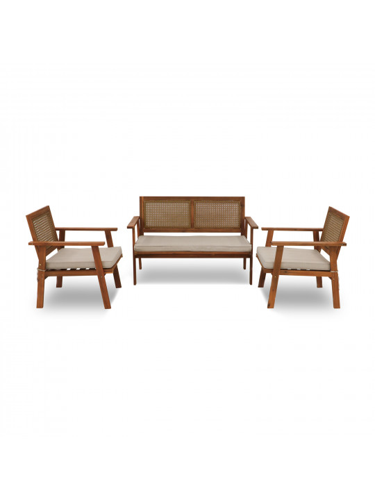 garden set KOOPMAN GARDEN FURNITURE SET WOOD (F1)