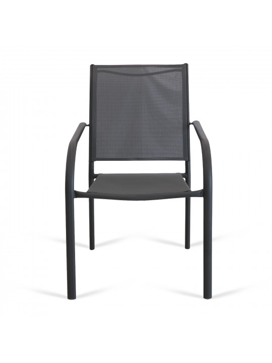 garden set KOOPMAN SET 1+2 TABLE GLASS DIA 60CM BLACK