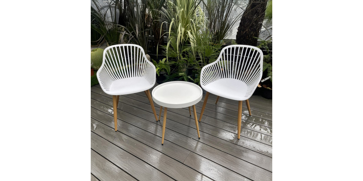 садовый гарнитур KOOPMAN WHITE GRS PP 3PCS