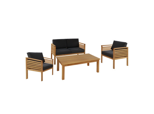 garden set HOBEL SAILOR 1+2+1+1 WOOD TIK/DARK GREY (4)