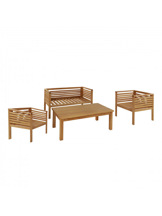 garden set HOBEL SAILOR 1+2+1+1 WOOD TIK/DARK GREY (4)