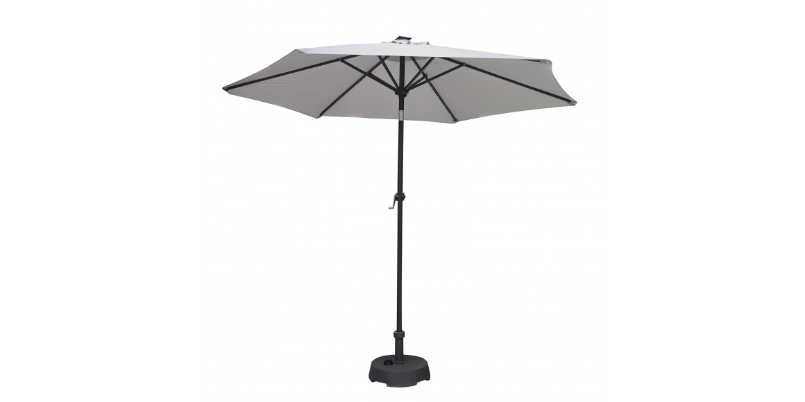 garden accessories KOOPMAN UMBRELLA SOLAR LIGHT GREY