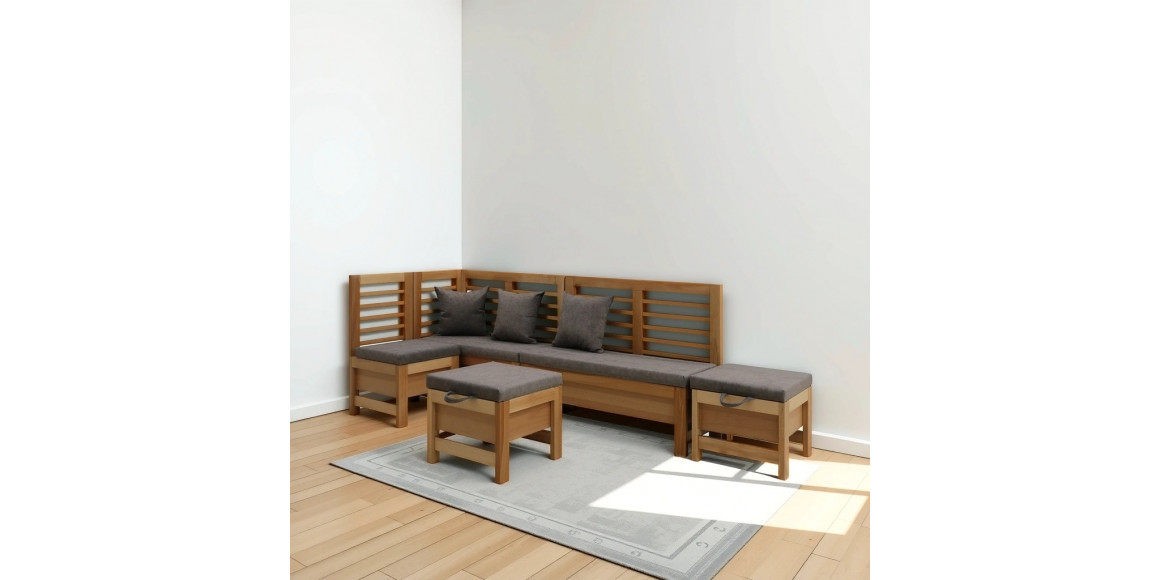 kitchen corner HOBEL CORNER OLIVER WOOD NATURAL/LEONARDO 5 L (5)