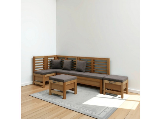 kitchen corner HOBEL CORNER OLIVER WOOD NATURAL/LEONARDO 5 L (5)