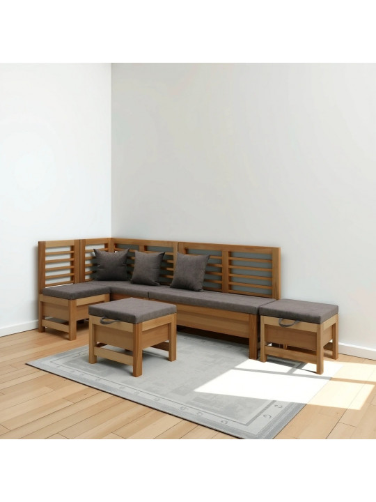kitchen corner HOBEL CORNER OLIVER WOOD NATURAL/LEONARDO 5 L (5)