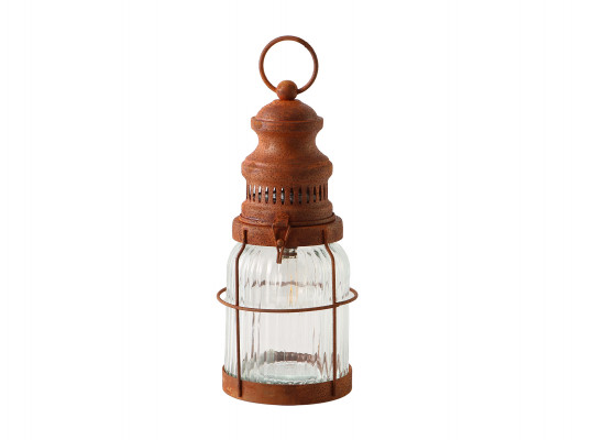 подсвечник KOOPMAN LANTERN WITH HANDLE 29CM RUST