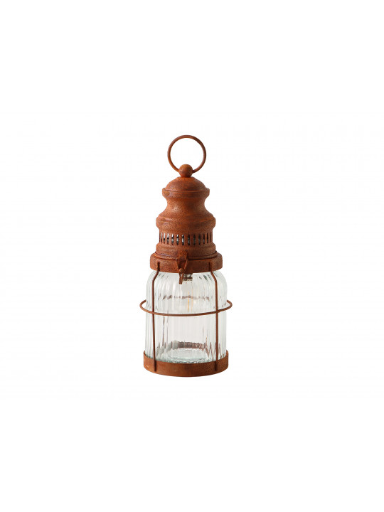 подсвечник KOOPMAN LANTERN WITH HANDLE 29CM RUST