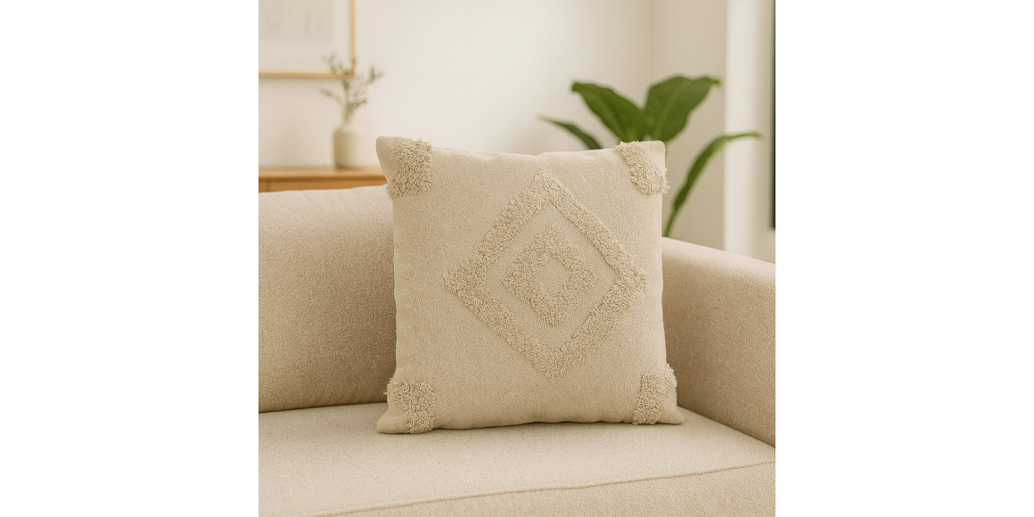 pillow KOOPMAN 45X45CM COTTON TUFTED (839436)