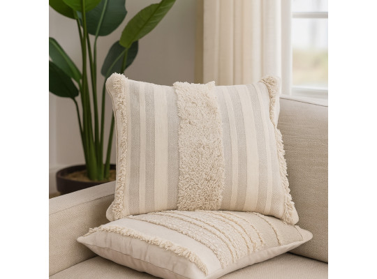подушка KOOPMAN 45X45CM TASSELS 3ASS