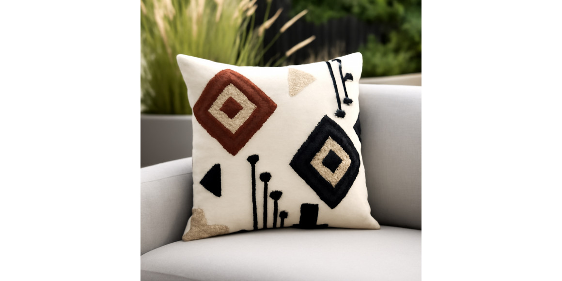 pillow KOOPMAN 45X45CM TUFTED AZTEC (918398)