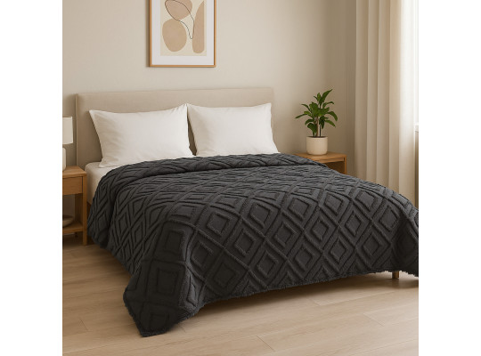 bed cover RESTFUL NAKI01 180X250 DARK GREY