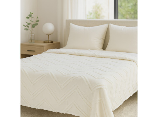 bed cover RESTFUL NAKI01 180X250 LIGHT CREAM
