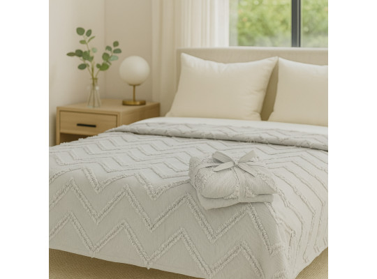 bed cover RESTFUL NAKI01 180X250 LIGHT GREY