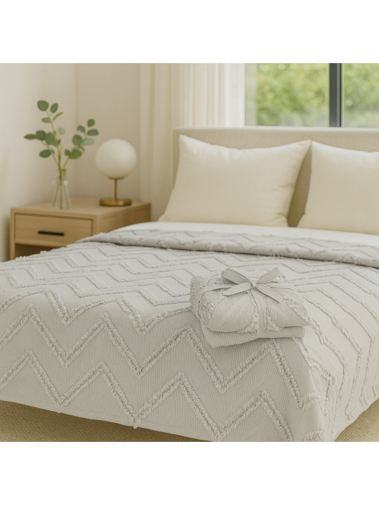 bed cover RESTFUL NAKI01 180X250 LIGHT GREY