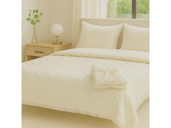 bed cover RESTFUL NAKI02 180X250 LIGHT CREAM