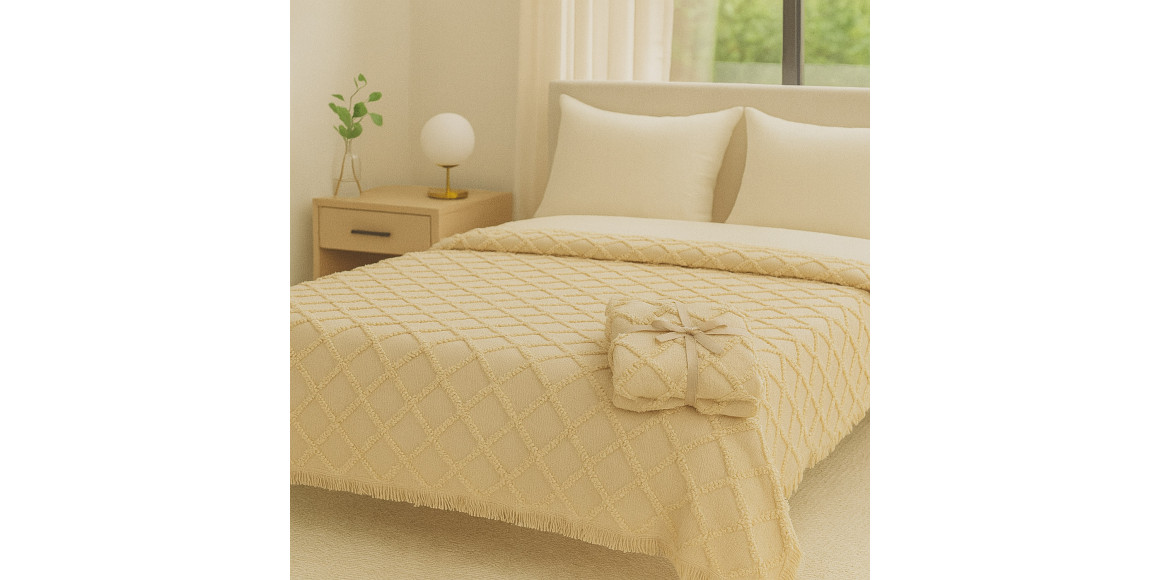 bed cover RESTFUL NAKI03 180X250 BEIGE