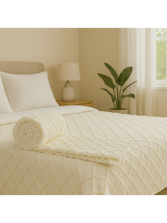 გადასაფარებელი RESTFUL NAKI03 250X250 LIGHT CREAM